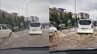Diyarbakır'da yağmur sabah saatlerinde hayatı olumsuz etkiledi