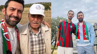 Ferit Kaya'dan memleketi Diyarbakır'da anlamlı paylaşım: Amedspor atkısıyla babasının yanında