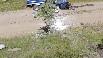 Bitlis Hizan yolunda tarım aracı kazası Bir kişi ağır yaralı