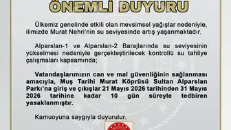 Muş’ta Murat Nehri için kritik uyarı İki popüler alan kapatıldı