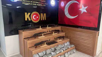 Şanlıurfa’da operasyon 6 uzun namlulu silah ve esrar ele geçirildi
