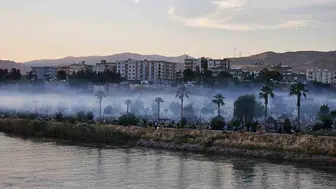 Cizre’de mangal dumanı nehri kapladı