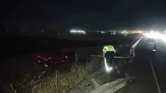 Siverek yolunda gece vakti korkutan trafik kazası