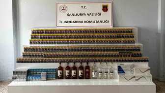 Viranşehir yolunda kaçak tütün ve alkol operasyonu