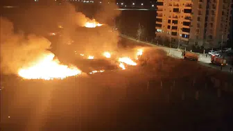 Nusaybin sınırında anız yangını korkuttu