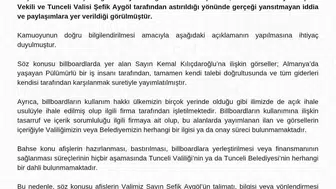 Tunceli'deki Kılıçdaroğlu afişleri için Valilikten açıklama geldi
