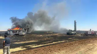 Şanlıurfa Ceylanpınar'da sondaj aracında çıkan yangın üç işçiyi yaraladı