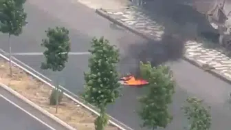 Diyarbakırda trafikte motosiklet korku dolu anlar yaşattı