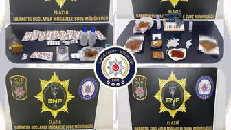 Elazığ narkotik ekiplerinden iki haftalık geniş çaplı operasyon