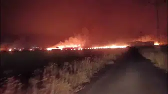 Silopi’de geceyi aydınlatan yangın 300 dönümü yuttu