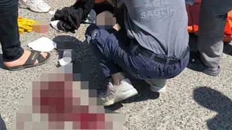 Nusaybin yolunda motosiklet kazası bir kişi ağır yaralandı