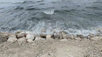 Van Gölü kıyılarında rüzgarla yükselen dev dalgalar izleyenleri etkiledi