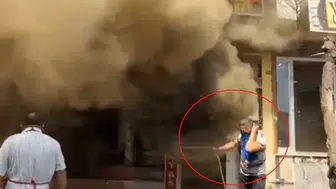 Mardin Nusaybin'de bir halı mağazası çıkan yangınla küle döndü