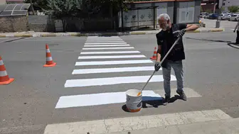 Şırnak sokaklarında trafik güvenliği için boyama çalışması başladı