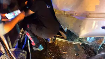 Van Tuşba yolunda otomobil devrildi dört kişi yaralandı