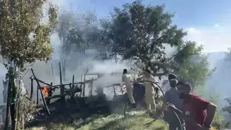 Bingöl Genç ilçesindeki bahçe yangını ormana ulaşmadan kontrol altına alındı