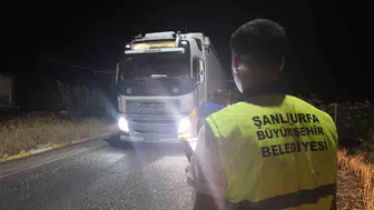 Şanlıurfa girişlerinde ticari araçlara sıkı denetim