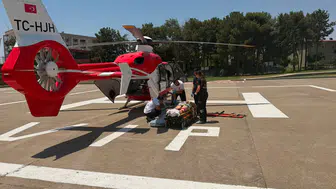 Silopi'de TIR kazasında ağır yaralanan kişi helikopterle Diyarbakır'a götürüldü