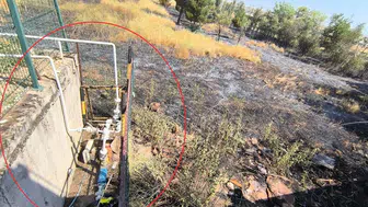 Diyarbakırda akaryakıt istasyonuna yaklaşan anız yangını tehlikesi önlendi