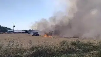 Elazığ Akçakiraz bölgesindeki boş arazide yangın paniği yaşandı
