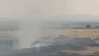 Diyarbakırda hastane çevresindeki anız yangını korkuttu