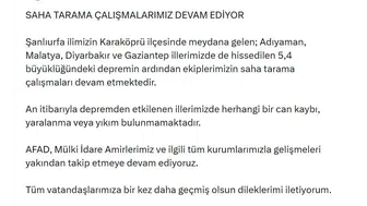Şanlıurfa merkezli deprem çevre illerde paniğe neden oldu