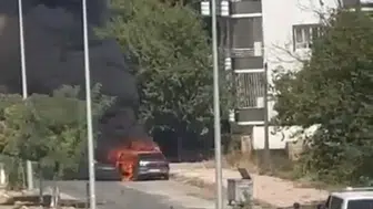 Beşiri yolunda seyir halindeki otomobil alevlere teslim oldu