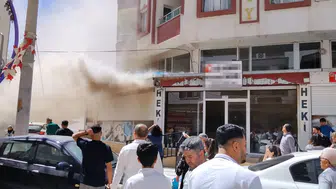 Mazıdağı ilçesinde diş kliniğinde korkutan yangın