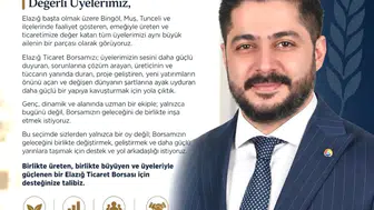 Şenol Arslan Elazığ Ticaret Borsası için yeni hedeflerini açıkladı