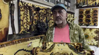 Vanlı Sami Demir atık malzemelerden sanat eserleri üretiyor