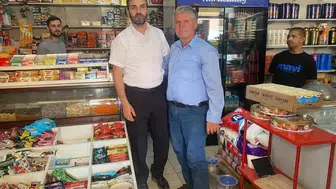 Çermik Müftüsü Kızılarslan Ahilik Haftası kapsamında esnafla bir araya geldi