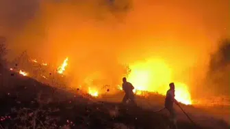 Siirt Baykan'da otluk alanda çıkan yangın ekipleri harekete geçirdi