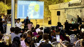 Silopi Cudi Mahallesi sakinleri açık havada sinema keyfi yaşadı