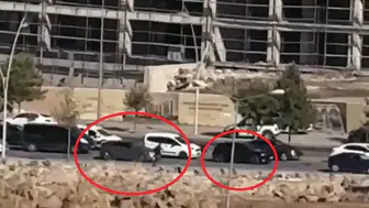 Diyarbakırda kırmızı ışıkta bekleyen araca düzenlenen silahlı saldırı kameraya yansıdı