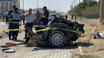 Elazığ yolunda feci kaza iki otomobil çarpıştı
