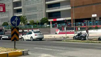 Elazığ Sürsürü Mahallesi'nde otomobil ve motosiklet kazası sonucu üç kişi yaralandı