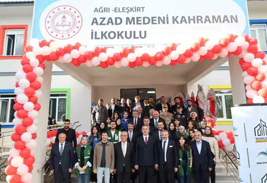 Ağrı Eleşkirt'te hayırsever desteğiyle eğitime yeni okul kazandırıldı