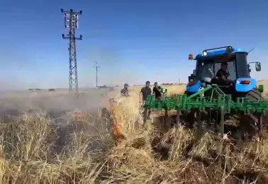 Viranşehirde bir yıllık emek elektrik kıvılcımıyla yandı