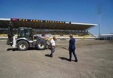 Muş Şehir Stadı modern sistemlerle dört mevsim spor yapacak