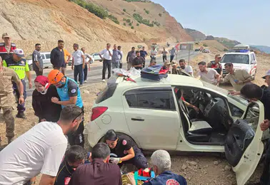 Bingöl Erzurum yolunda otomobil devrildi üç kişi yaralandı