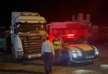 Şanlıurfa girişinde sahte plaka kullanan tır sürücüsüne ağır ceza