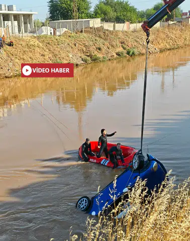 Şanlıurfada dereye düşen araçtaki sürücü her yerde aranıyor