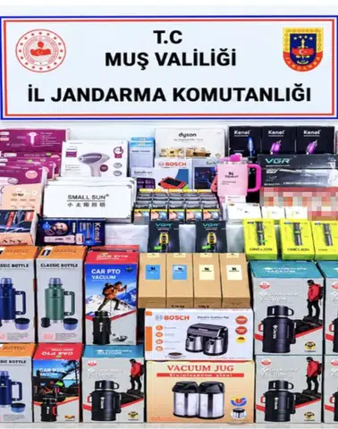 Muş merkezli operasyonda 700 bin liralık kaçak ürün yakalandı