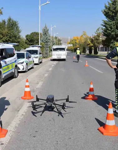 Elazığ trafiğinde dronlu denetim dönemi