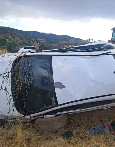 Bingöl Genç yolunda otomobil şarampole uçtu