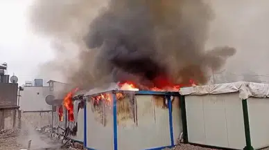 Adıyaman’da konteynerde çıkan yangın korkuttu