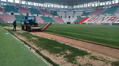 Diyarbakır stadyumu’nda çim mesaisi tamamlandı: Taraftarın gözü şimdi altyapıda