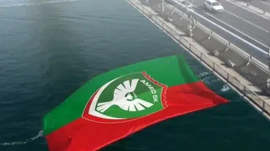 Amedspor bayrağı FSM Köprüsü’nde: Taraftarlardan yoğun ilgi