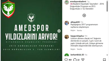 Amedspor seçmelerinde sonuçlar açıklandı, velilerden tepki: Torpil iddiaları gündemde