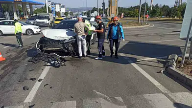 Bingöl Gündoğdu Kavşağında iki araç çarpıştı
